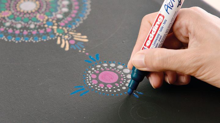 Image du produit Edding 5100 Moyen (Bleu gentiane, Rouge trafic, Trafic jaune, Jaune-vert, Noir, 3 mm, 5 x)
