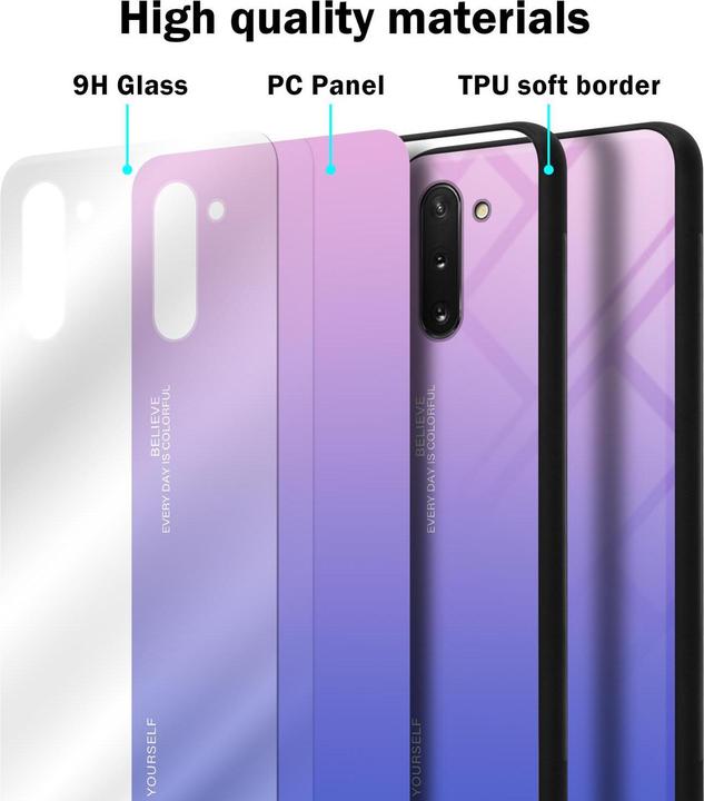 Actual product image Cadorabo TPU 2 colors glass cover (Samsung Galaxy Note 10)