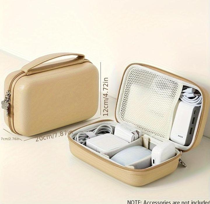 Only-Bags.Store EVA Leder Laptop Ladegerät Adapter Organizer: Hartschalenkoffer für elektronisches Zubehör und