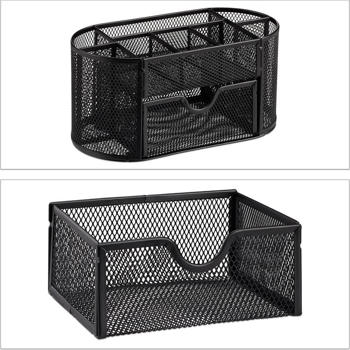 Image du produit Relaxdays Organiseur de bureau treillis