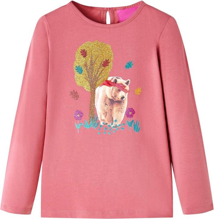 Image du produit VidaXL T-shirt manches longues enfant rose ancien 140,Matière : 95% coton. 5 (140)