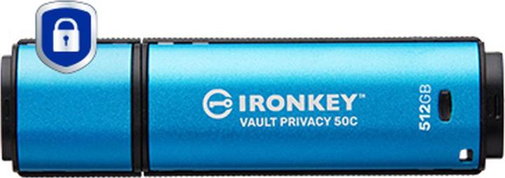 Actual product image Kingston Stick IronKey VP50C 512GB USB-C secure (512 GB, USB 3.2)