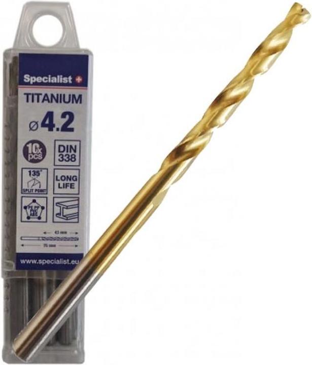 Produktbild Titanium metal drill 4.2 mm 10pcs (4.2 mm)