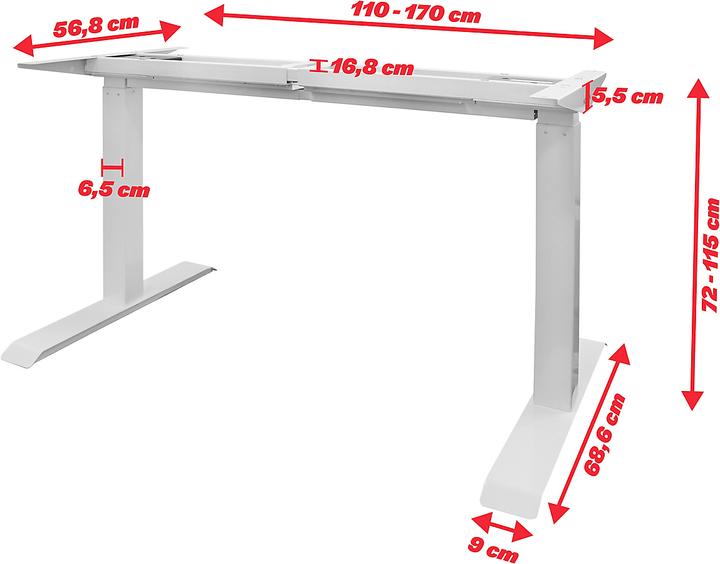 Produktbild Novigami Schreibtisch elektrisch höhenverstellbar Ototo | Stehpult | BxT 1400 x 800 mm | Chalet Eiche | Novig