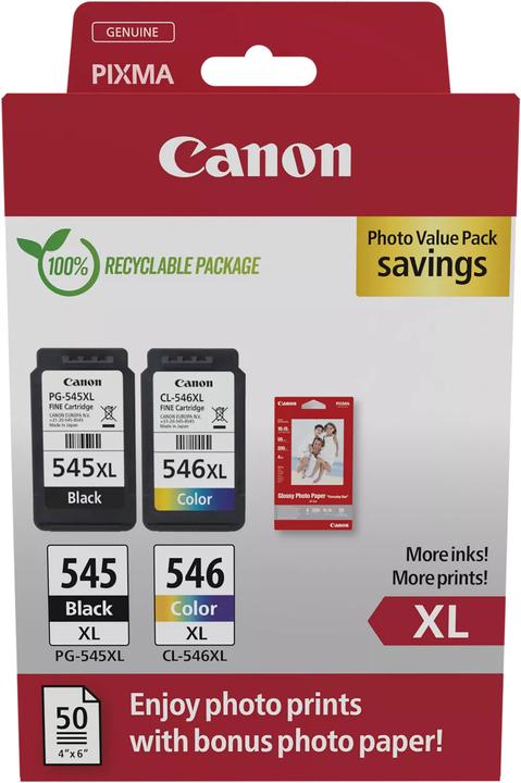 Actual product image Canon PG-545XL/CL-546XL Photo Value Pack (Color, FC)