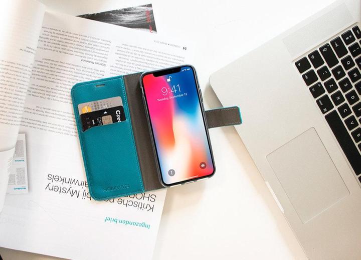 Actual product image Mobiparts Saffiano Wallet Case Apple iPhone 11 Pro Turquoise (Apple iPhone 11 Pro)