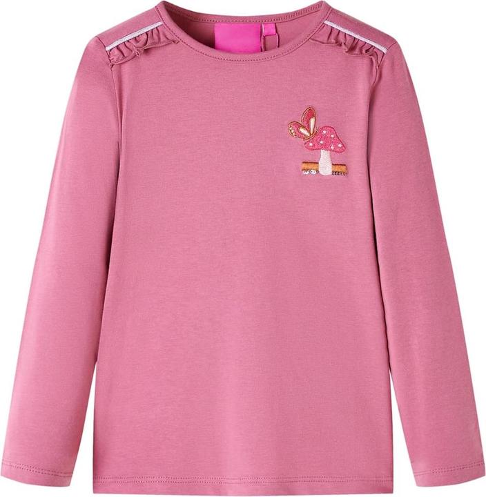 Produktbild VidaXL Kinder-Langarmshirt Himbeerrosa 92,Material: 95 % Baumwolle (92)