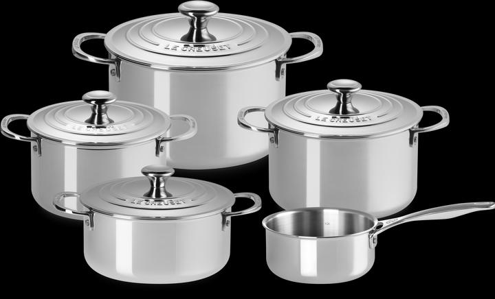 Image du produit Le Creuset 3 plis plus 5 pcs. ensemble de pots (Ensemble de casseroles et de poêles de cuisson, Acier inoxydable)