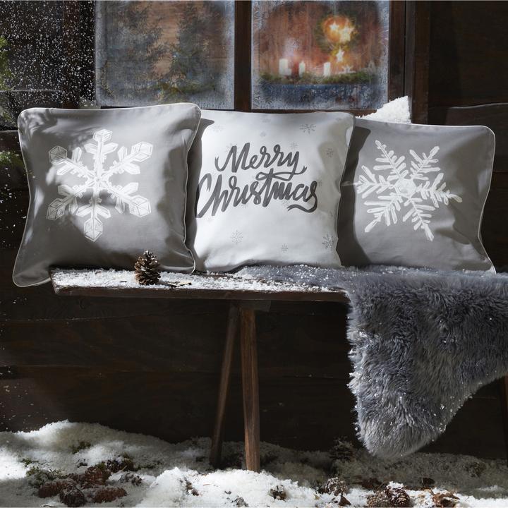 Actual product image Erwin Müller Cushion Cover "Snowflake" Set of 2 (40x40 cm)
