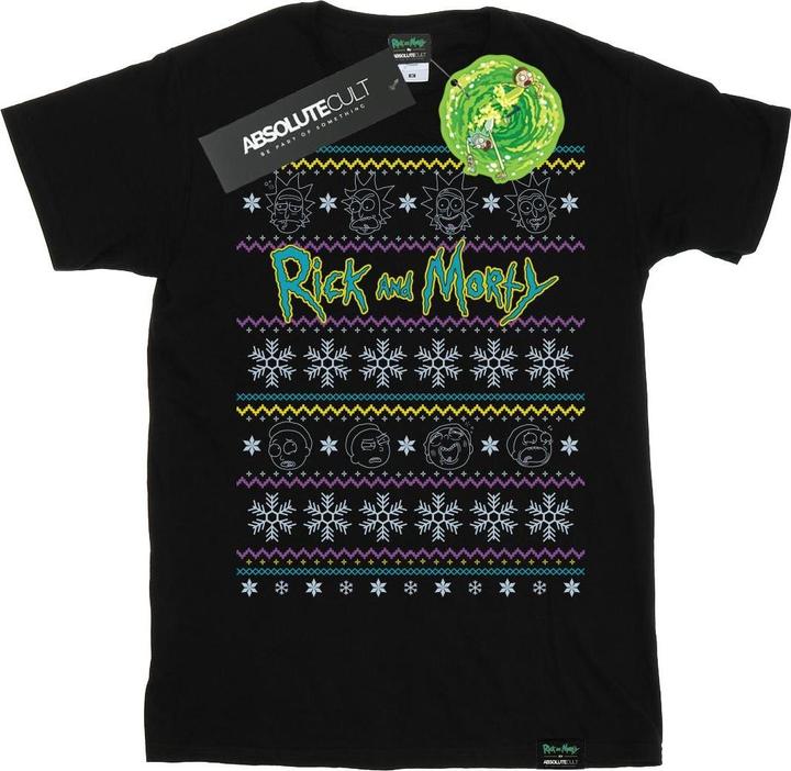 Produktbild Rick And Morty Christmas Faces TShirt (XL)