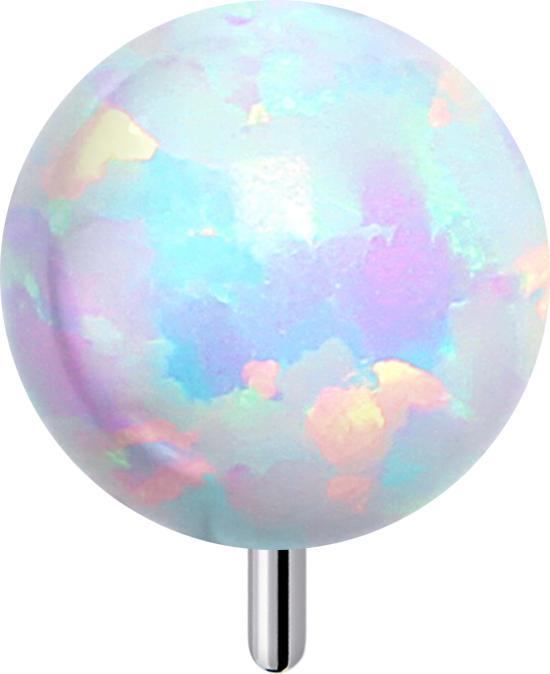 Star Piercing Threadless Opal weiss (ohne Messing, Titan G23)