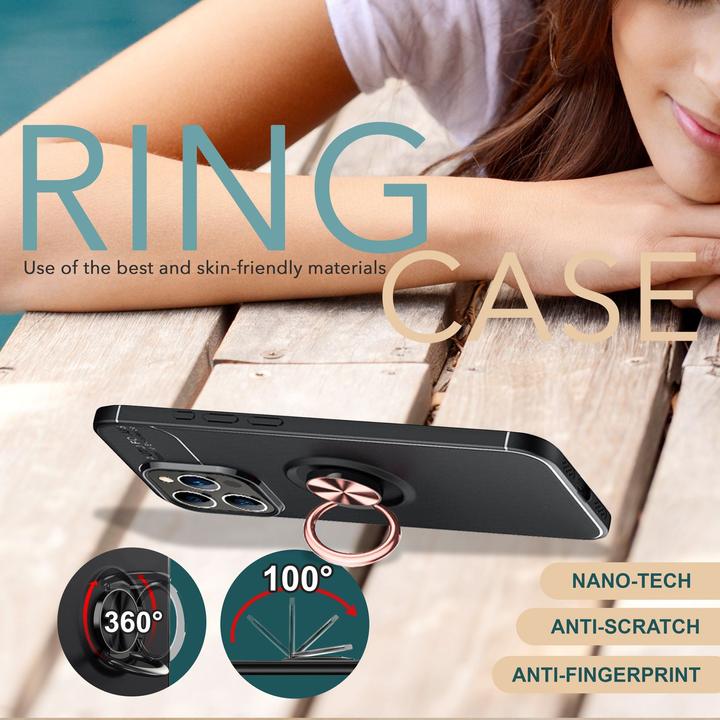 Produktbild Nalia Matte Ring Silikon Hülle (Apple iPhone 16 Pro Max)