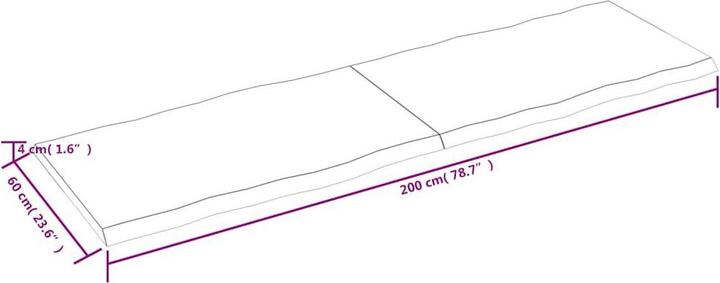 Produktbild VidaXL Aneta (200 x 4 x 60 cm)