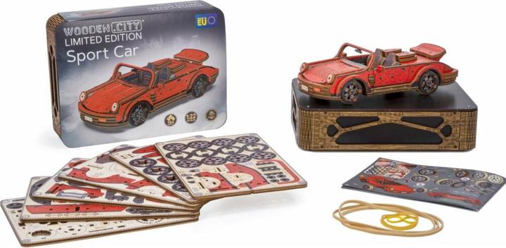 Actual product image WoodenCity Kit sports car painted