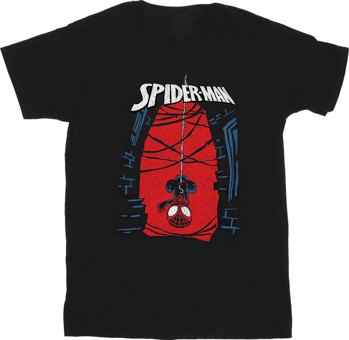 Actual product image Spiderman Boys Hanging Cotton T-Shirt (128)