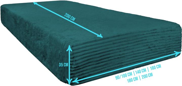 Actual product image Aspero Parana striped flannel fitted sheet - 9035 (160 x 200 cm)