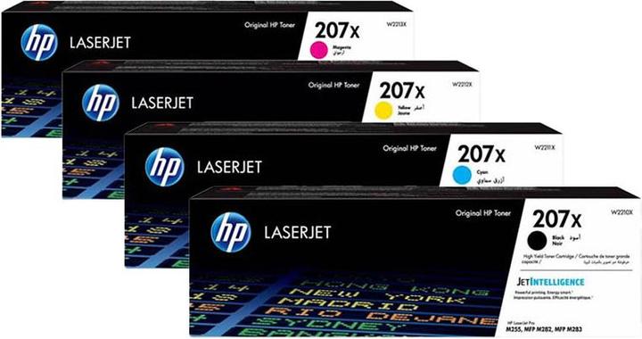 Actual product image HP Original W2210X / 207X SET set with all four colours (M, Y, FC, C)