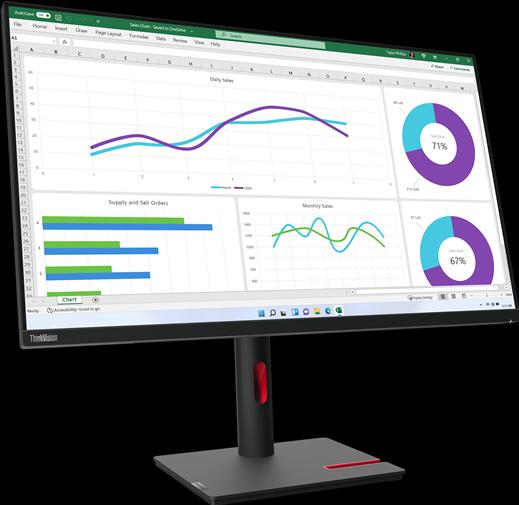 Produktbild Lenovo ThinkVision T32h-30 (2560 x 1440 Pixel, 31.50")