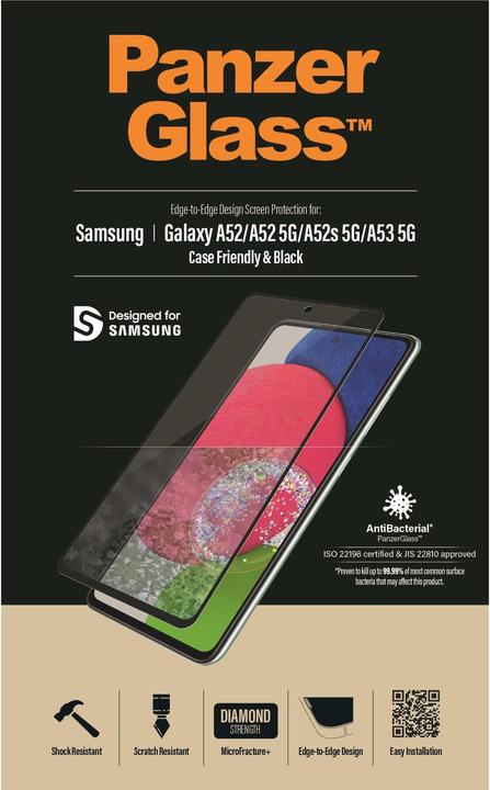 Produktbild PanzerGlass Edge to Edge (1 Stück, Samsung Galaxy A52, Samsung Galaxy A52 5G)