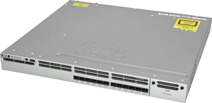 Actual product image Cisco Catalyst 3850, Stackable, 12 Port, SFP+ 1 RU (12 Ports)