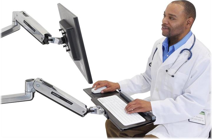 Actual product image Ergotron LX sit-stand wall mount keyboard arm (Wall, 22")