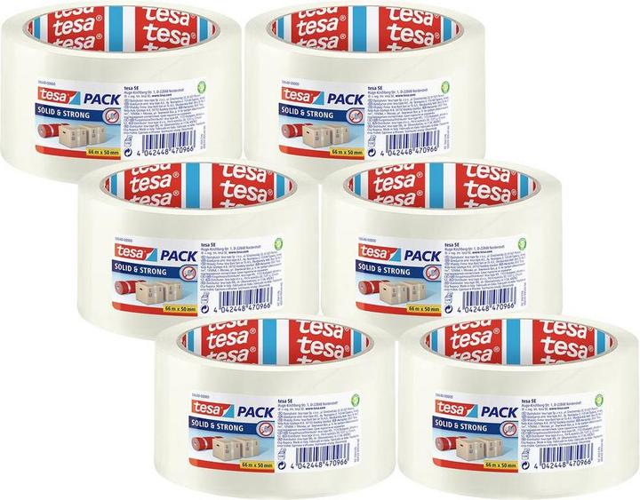 Immagine prodotto tesa 6x Nastro per pacchi solido e resistente (50 mm)