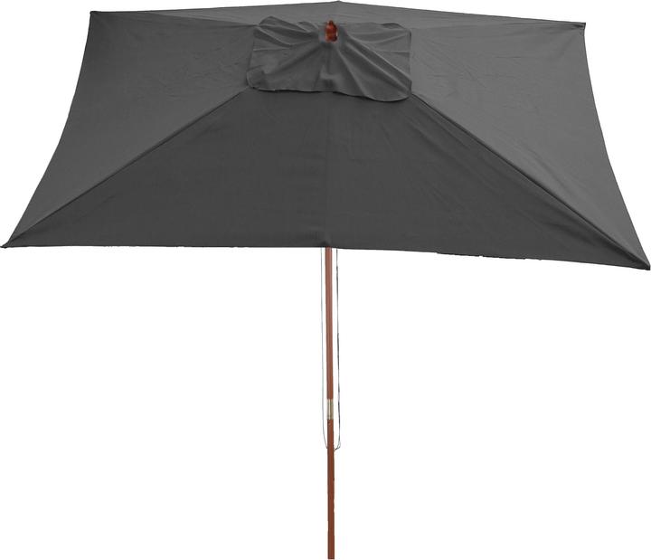 Immagine prodotto Swisshandel24 Ombrellone, Ombrellone da giardino Ombrellone da mercato, 2x3m Poliestere/Legno 6kg - antracite (3 m)