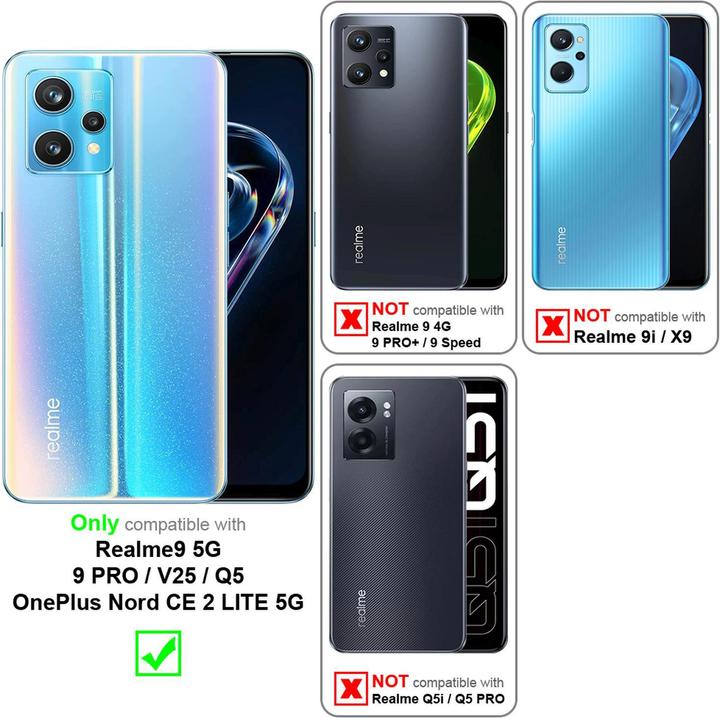 Immagine prodotto Cadorabo Custodia a libro floreale per Realme 9 5G / 9 PRO / V25 / Q5 / OnePlus Nord CE 2 LITE 5G (Realme 9 Pro+, Vivo V25, OnePlus Nord CE 2 Lite 5G)