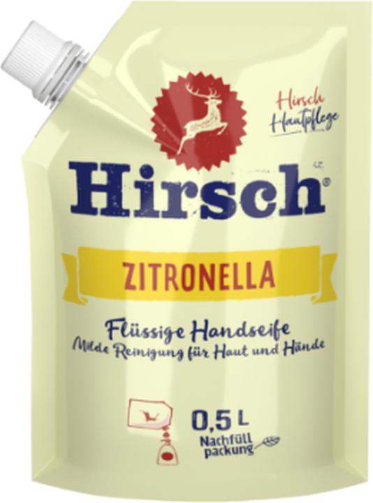 Hirsch Zitronella Flüssigseife refill Beutel 500 ml (Flüssigseife, 500 ml)