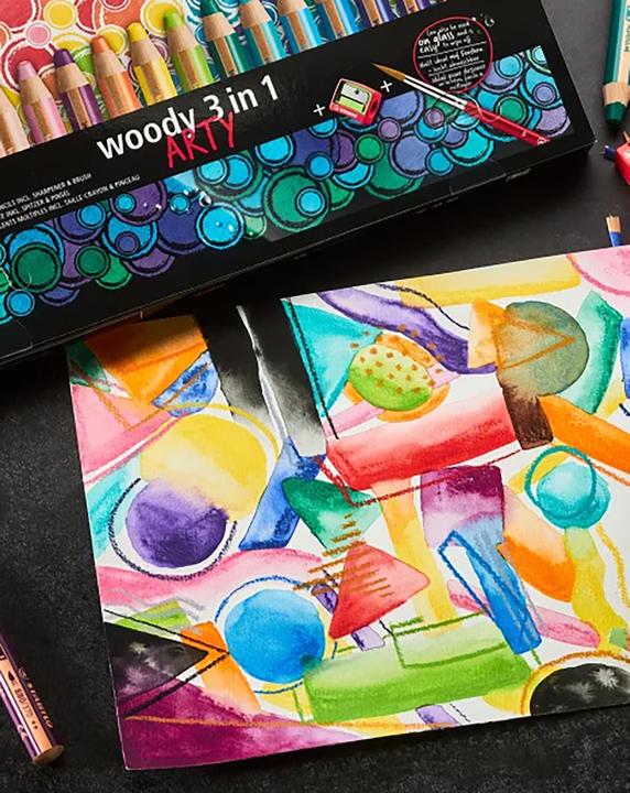 Produktbild STABILO Woody 3in1 Arty 18er Etui (Sortiert, 18 x)