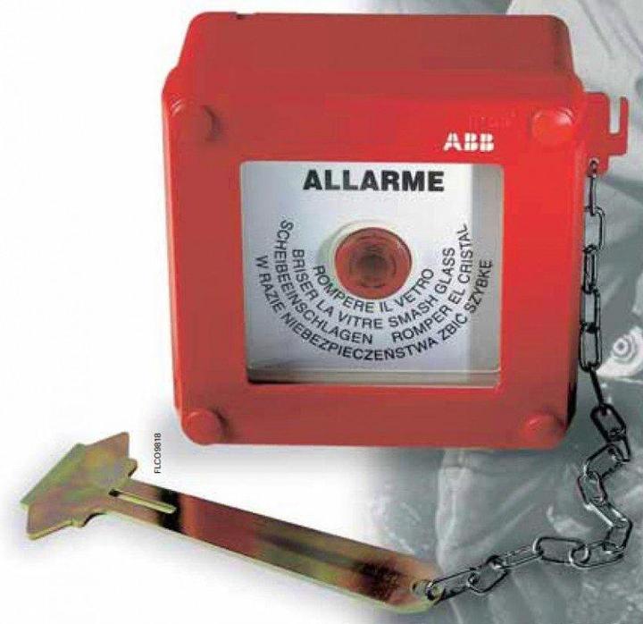 Actual product image ABB Fire switch with hammer 13183