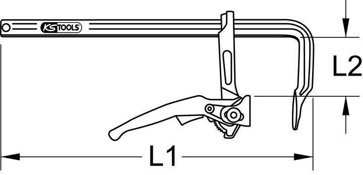 Immagine prodotto KS Tools Morsetto a vite ad azione rapida interamente in acciaio (160 mm)