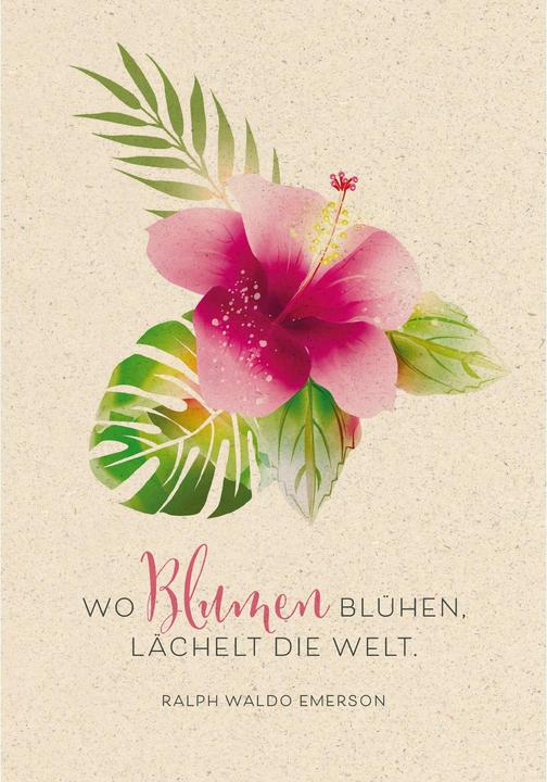 Immagine prodotto Biglietto motivo fiori 17,5 x 12,2 cm, formato carta: 17,5 (1 pz.)