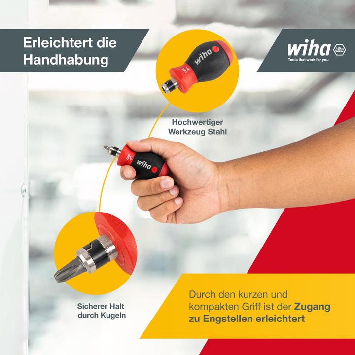 Produktbild Wiha Schraubendreher (Schlitzschrauben, Innensechskant, Torx (TX), Pozidriv-Kreuzschlitz (PZ), Phillipps-Kreuzschlitz (PH))