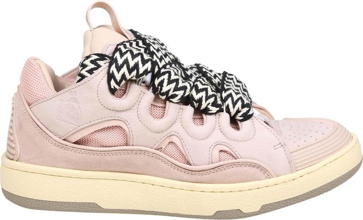 Immagine prodotto Lanvin curb sneakers in white and pink leather (36)