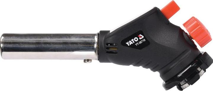 Yato Profi Gaslötbrenner mit Piezo-Zündung | EN417-Anschluss | 1 kW | 1000°C | Bunsenbrenner Lötbren
