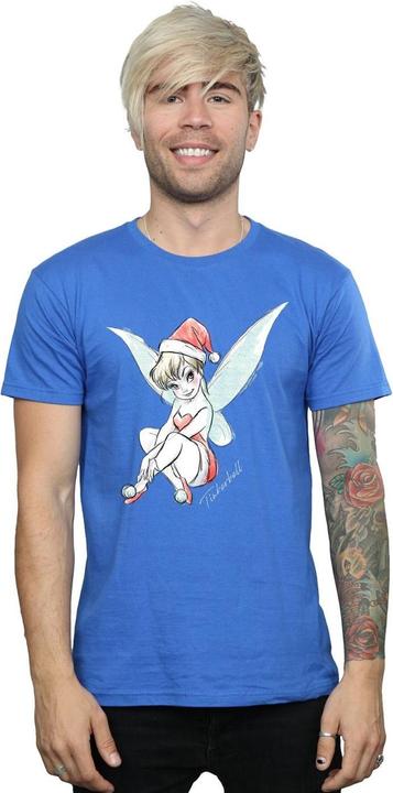 Actual product image Disney Mens Tinkerbell Christmas Fairy T-Shirt (XL)