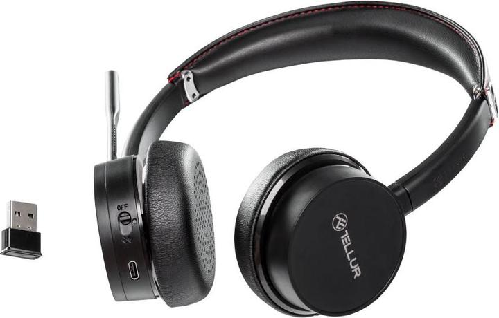 Image du produit Tellur Casque centre d'appels sans fil Voice Pro noir (Sans fil, USB-C)