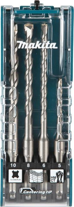 Immagine prodotto Makita E-13596 Set di punte per muratura SDS-PLUS 4 pezzi (10 mm, 5 mm, 8 mm, 6 mm)