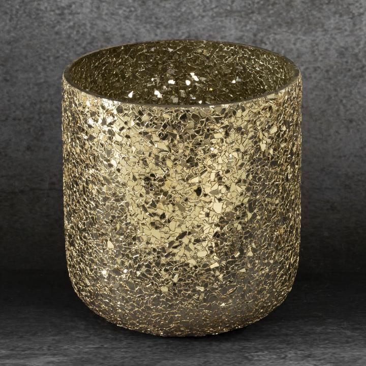 Actual product image Eurofirany Melia Pot mit künstlerischem Glas mit rissigem Effekt ging ∅ 14 x 15 cm