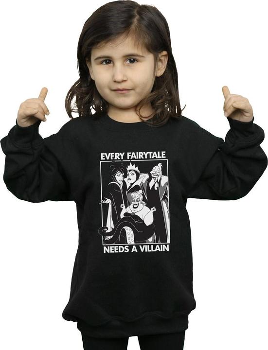 Actual product image Disney Girls Villains Cotton Sweatshirt (116)