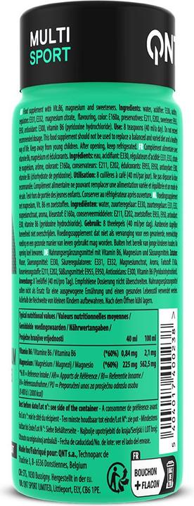 Nährwerte und Zutaten QNT Magnesium Vitamin B6 Shot Tropical Fruit (1 Stück, 100 g)