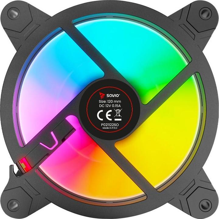 Produktbild Savio Wentylator FAN-01 4-pack 120mm ARGB wraz kontrolerem oraz pilotem (120 mm, 1 x)