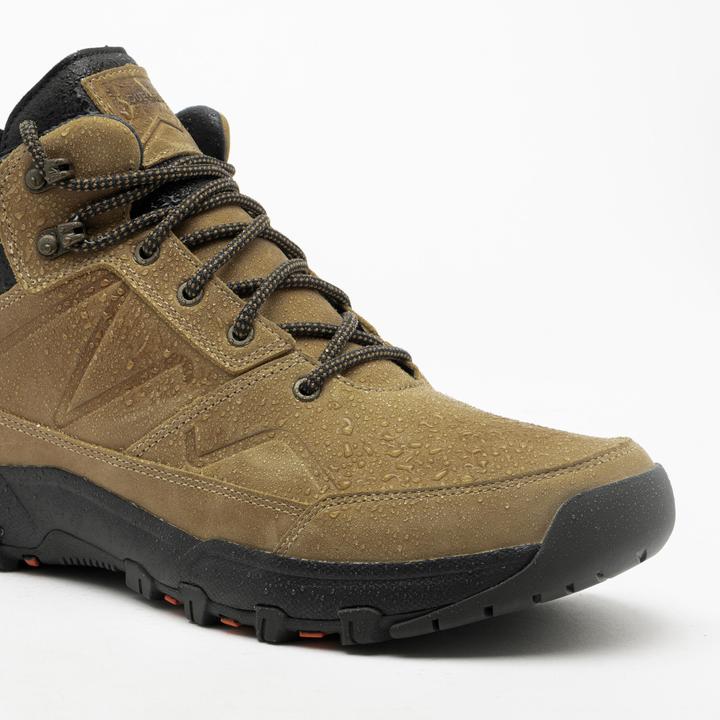 Actual product image Quechua Men's waterproof leather hiking boots - NH500 mid-high beige (41)