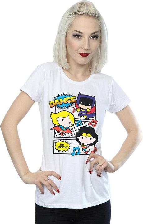 Image du produit - T-shirt CHIBI SUPER FRIENDS DANCE - Femme (XL)