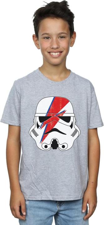 Actual product image Star Wars Boys Glam Stormtrooper Lightning Bolt Cotton T-Shirt (116)