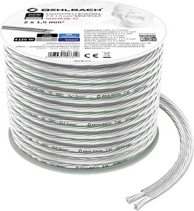 Image du produit Oehlbach Câble de haut-parleur 2x1.5mmm² 8m (8 m, 1.50 mm²² mm)