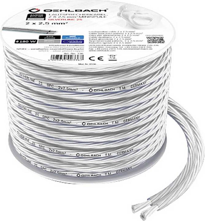 Actual product image Oehlbach Speaker cable 2x2.5mm² 4m (4 m, 2.50 mm²)