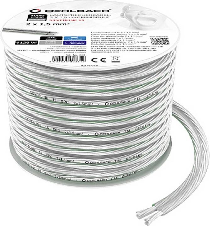 Actual product image Oehlbach Speaker cable 2x1.5mm² 4m (4 m, 1.50 mm²)