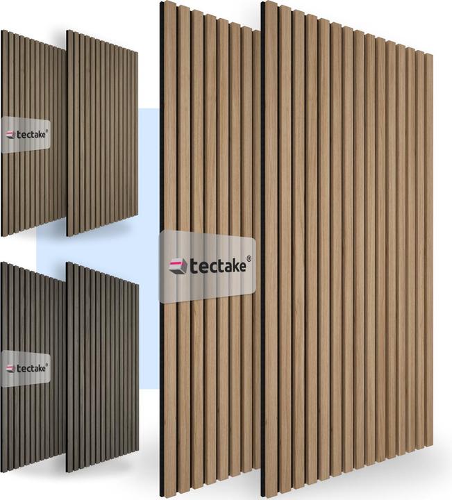 Produktbild tectake 2er Set Akustikpaneele Sonic Wall Holzoptik (2 Stk.)